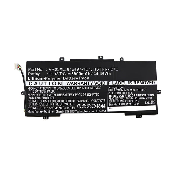 Batteries N Accessories BNA-WB-P11755 Laptop Battery - Li-Pol, 11.4V, 3900mAh, Ultra High Capacity - Replacement for HP VR03XL Battery