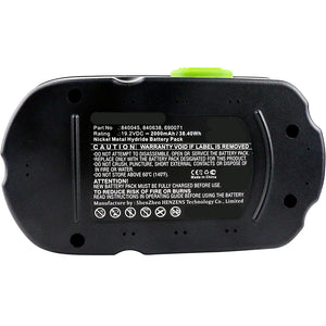 Batteries N Accessories BNA-WB-H8522 Power Tools Battery - Ni-MH, 19.2V, 2000mAh, Ultra High Capacity Battery - Replacement for Kawasaki 690071, 840045, 840638 Battery