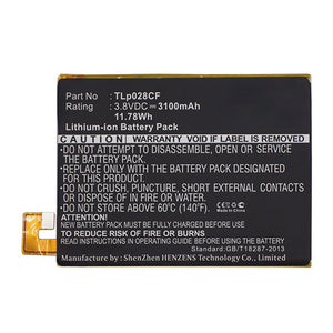 Batteries N Accessories BNA-WB-P13240 Cell Phone Battery - Li-Pol, 3.8V, 3100mAh, Ultra High Capacity - Replacement for TCL TLp028CF Battery