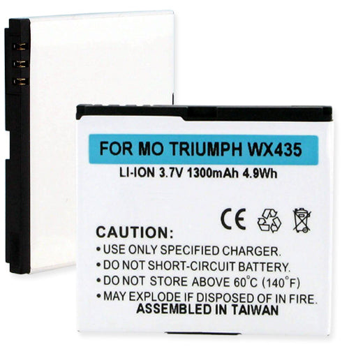 Batteries N Accessories BNA-WB-BLI-1199-1.3 Cell Phone Battery - Li-Ion, 3.7V, 1300 mAh, Ultra High Capacity Battery - Replacement for Motorola WX435 Battery