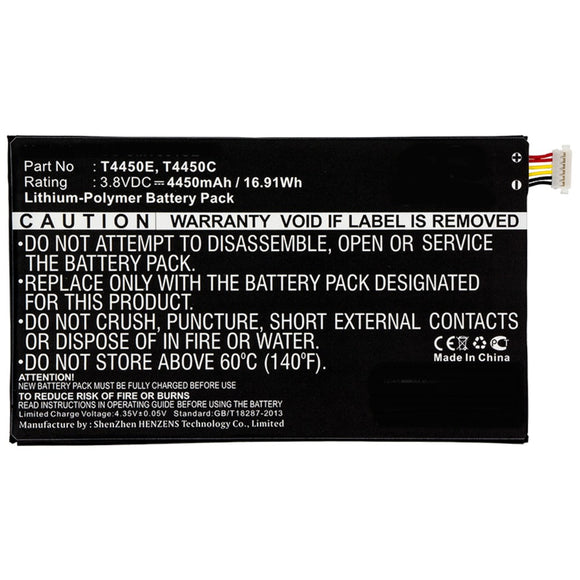 Batteries N Accessories BNA-WB-P9740 Tablet Battery - Li-Pol, 3.8V, 4450mAh, Ultra High Capacity - Replacement for Samsung T4450C Battery