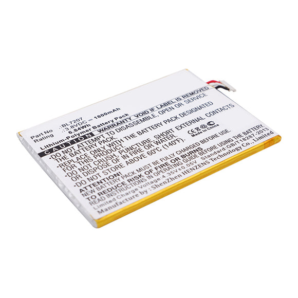 Batteries N Accessories BNA-WB-P11344 Cell Phone Battery - Li-Pol, 3.8V, 1800mAh, Ultra High Capacity - Replacement for Fly BL7207 Battery
