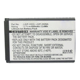 Batteries N Accessories BNA-WB-L12297 Cell Phone Battery - Li-ion, 3.7V, 650mAh, Ultra High Capacity - Replacement for LG LGIP-330NA Battery