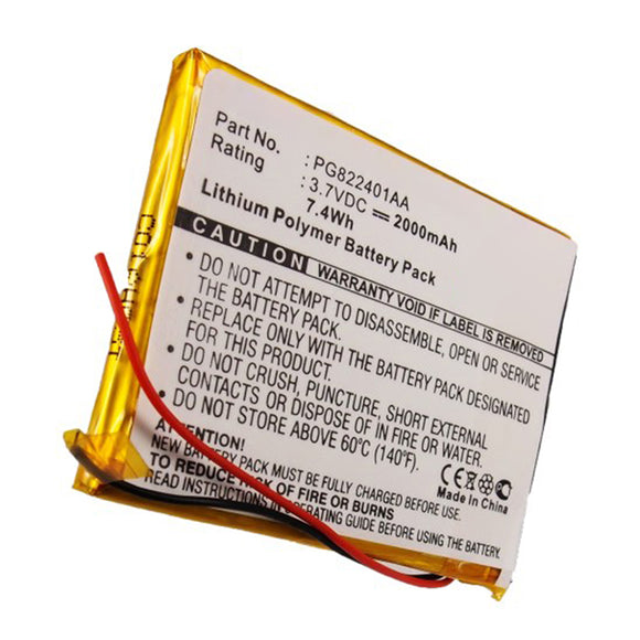 Batteries N Accessories BNA-WB-P12746 Player Battery - Li-Pol, 3.7V, 2000mAh, Ultra High Capacity - Replacement for iRiver PG822401AA Battery