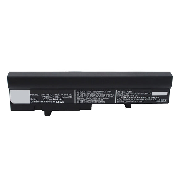 Batteries N Accessories BNA-WB-L13516 Laptop Battery - Li-ion, 10.8V, 4400mAh, Ultra High Capacity - Replacement for Toshiba PA3783U-1BRS Battery