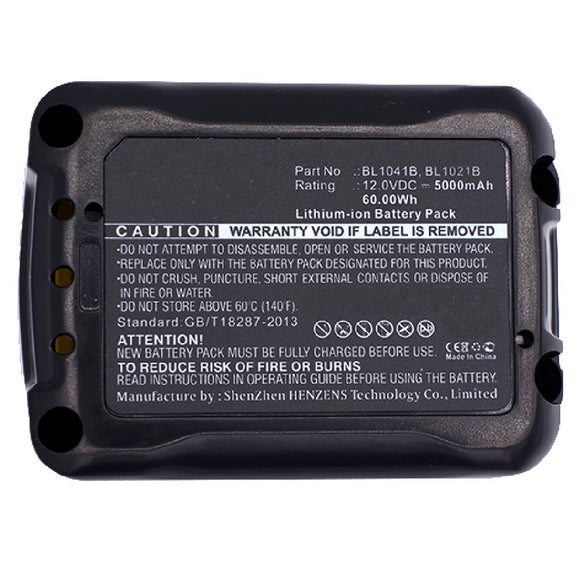 Batteries N Accessories BNA-WB-L6337 Power Tools Battery - Li-Ion, 12V, 5000 mAh, Ultra High Capacity Battery - Replacement for Makita BL1021B Battery