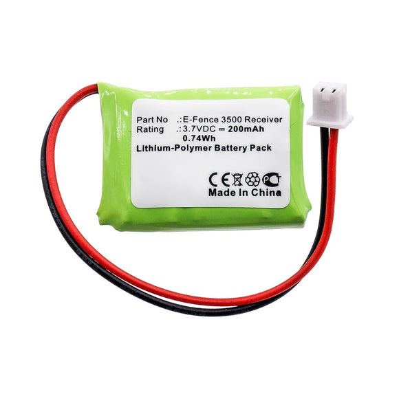Batteries N Accessories BNA-WB-P13319 Dog Collar Battery - Li-Pol, 3.7V, 200mAh, Ultra High Capacity - Replacement for Dogtra E-Fence 3500 Receiver Battery