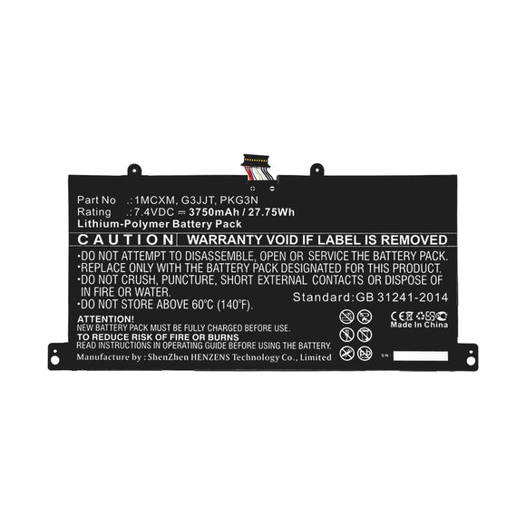 Batteries N Accessories BNA-WB-P10654 Laptop Battery - Li-Pol, 7.4V, 3750mAh, Ultra High Capacity - Replacement for Dell 1MCXM Battery