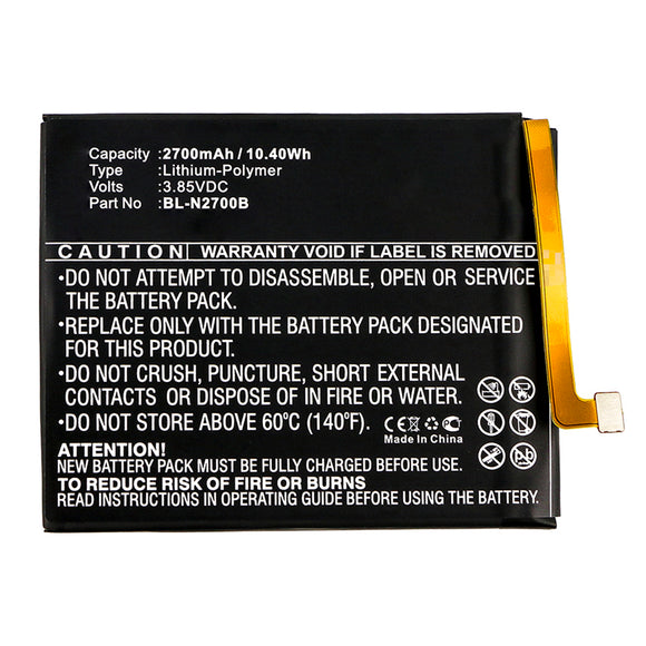 Batteries N Accessories BNA-WB-P11523 Cell Phone Battery - Li-Pol, 3.85V, 2700mAh, Ultra High Capacity - Replacement for GIONEE BL-N2700B Battery