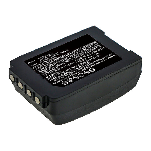 Batteries N Accessories BNA-WB-L13932 Barcode Scanner Battery - Li-ion, 7.4V, 3400mAh, Ultra High Capacity - Replacement for Vocollect BT-602-1 Battery