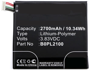 Batteries N Accessories BNA-WB-P8298 Cell Phone Battery - Li-Pol, 3.83V, 2700mAh, Ultra High Capacity Battery - Replacement for HTC 35H00241-00M, B0PL2100, B2PL2100 Battery