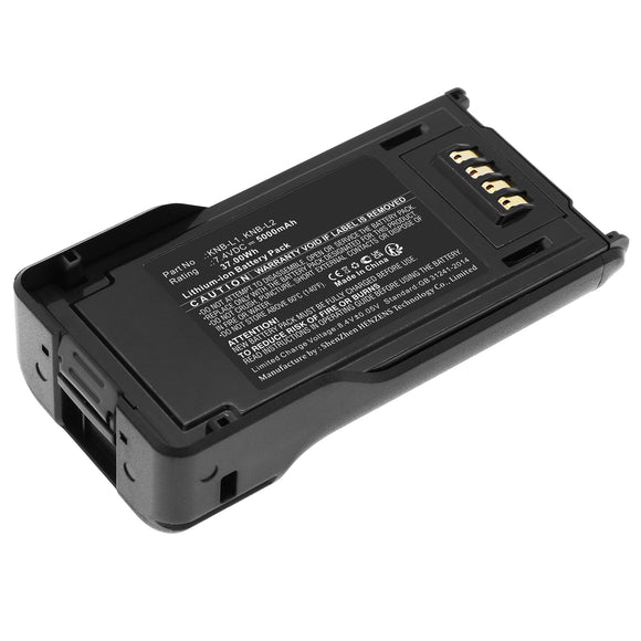 Batteries N Accessories BNA-WB-L18342 2-Way Radio Battery - Li-ion, 7.4V, 5000mAh, Ultra High Capacity - Replacement for Kenwood KNB-L1 Battery