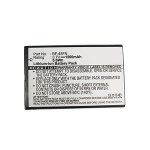 Batteries N Accessories BNA-WB-L12353 Cell Phone Battery - Li-ion, 3.7V, 1500mAh, Ultra High Capacity - Replacement for LG BF-45FN Battery