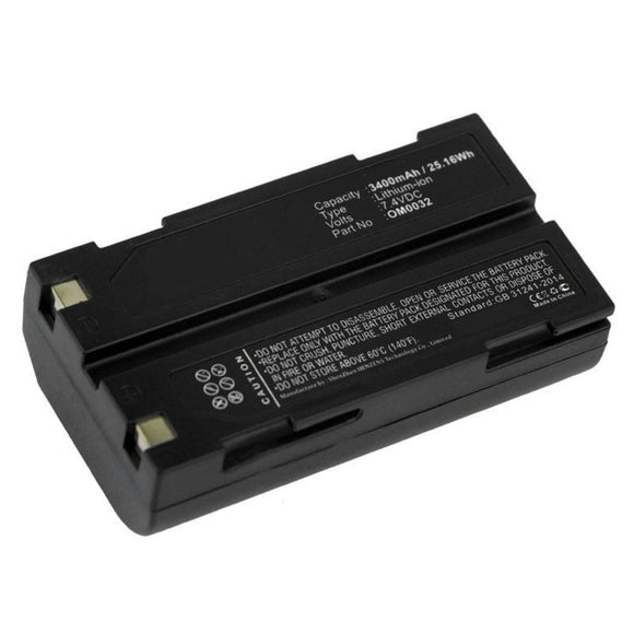 Batteries N Accessories BNA-WB-L9338 Equipment Battery - Li-ion, 7.4V, 3400mAh, Ultra High Capacity - Replacement for BCI OM0032 Battery