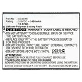Batteries N Accessories BNA-WB-P9850 Cell Phone Battery - Li-Pol, 3.8V, 3400mAh, Ultra High Capacity - Replacement for Archos AC59XE Battery