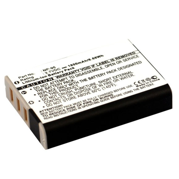 Batteries N Accessories BNA-WB-L8924 Digital Camera Battery - Li-ion, 3.7V, 1800mAh, Ultra High Capacity - Replacement for Fujifilm NP-95 Battery