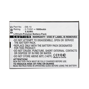 Batteries N Accessories BNA-WB-P10220 Dictionary Battery - Li-Pol, 3.7V, 1600mAh, Ultra High Capacity - Replacement for Canon DB-10 Battery