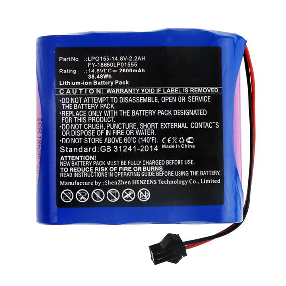 Batteries N Accessories BNA-WB-L15119 Medical Battery - Li-ion, 14.8V, 2600mAh, Ultra High Capacity - Replacement for Million FY-18650LP01555 Battery