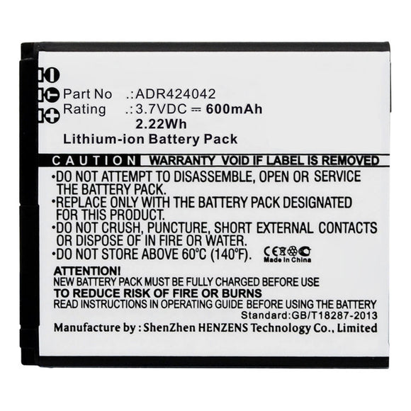 Batteries N Accessories BNA-WB-L16792 Cell Phone Battery - Li-ion, 3.7V, 600mAh, Ultra High Capacity - Replacement for Olympia ADR424042 Battery