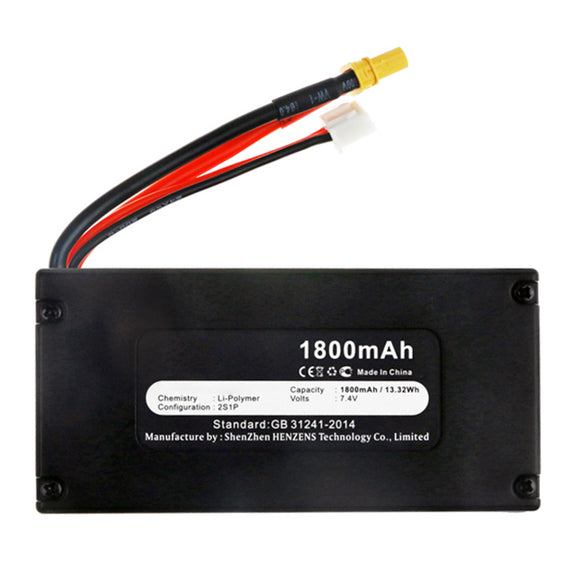 Batteries N Accessories BNA-WB-P15338 Quadcopter Drone Battery - Li-Pol, 7.4V, 1800mAh, Ultra High Capacity - Replacement for MJX Bugs 6 Battery