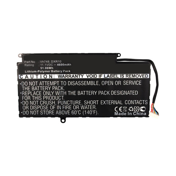 Batteries N Accessories BNA-WB-P10638 Laptop Battery - Li-Pol, 11.1V, 4600mAh, Ultra High Capacity - Replacement for Dell VH748 Battery