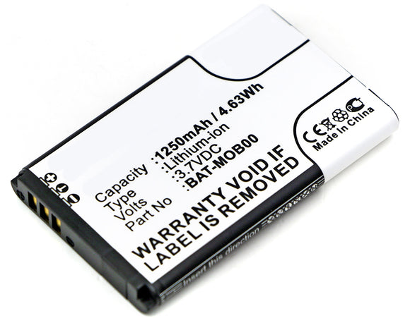 Batteries N Accessories BNA-WB-L1243 Barcode Scanner Battery - Li-Ion, 3.7V, 1250 mAh, Ultra High Capacity Battery - Replacement for Honeywell 3159122 Battery