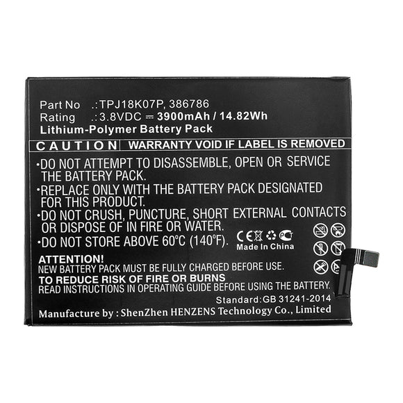 Batteries N Accessories BNA-WB-P14024 Cell Phone Battery - Li-Pol, 3.8V, 3900mAh, Ultra High Capacity - Replacement for Wiko TPJ18K07P Battery