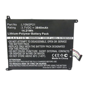 Batteries N Accessories BNA-WB-P12869 Tablet Battery - Li-Pol, 3.7V, 3840mAh, Ultra High Capacity - Replacement for Lenovo L10M2P21 Battery