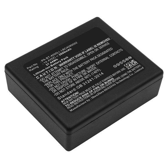 Batteries N Accessories BNA-WB-L8563 Mobile Printer Battery - Li-ion, 14.4V, 2600mAh, Ultra High Capacity Battery - Replacement for Brother HP25B, LBC4090002, LBD709-001, PA-BT-4000LI Battery