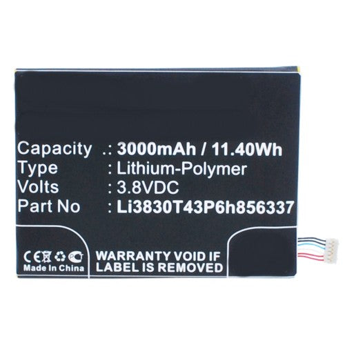 Batteries N Accessories BNA-WB-P8441 Cell Phone Battery - Li-Pol, 3.8V, 3000mAh, Ultra High Capacity Battery - Replacement for BlackBerry BCC100-1, Li3830T43P6h856337 Battery