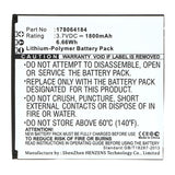 Batteries N Accessories BNA-WB-P16431 Cell Phone Battery - Li-Pol, 3.7V, 1800mAh, Ultra High Capacity - Replacement for Mobiwire 178064184 Battery