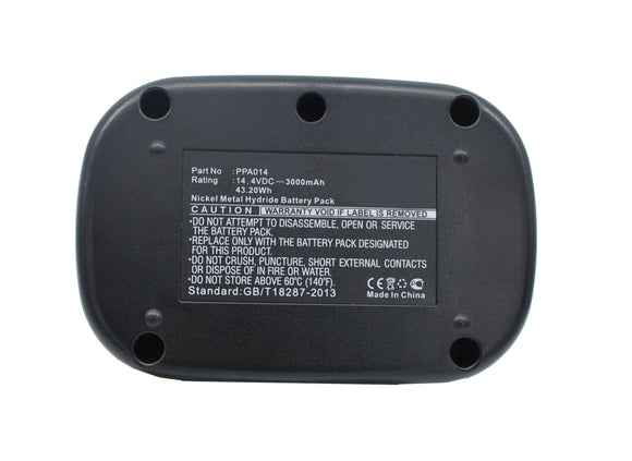 Batteries N Accessories BNA-WB-H6357 Power Tools Battery - Ni-MH, 14.4V, 3000 mAh, Ultra High Capacity Battery - Replacement for SENCO PPA014 Battery