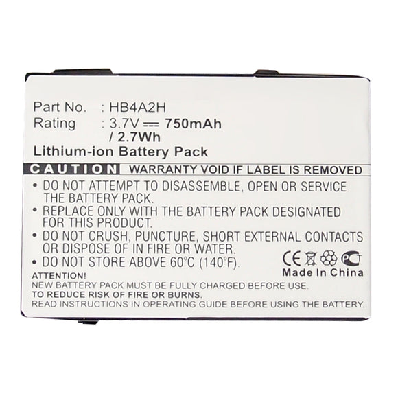 Batteries N Accessories BNA-WB-L15644 Cell Phone Battery - Li-ion, 3.7V, 750mAh, Ultra High Capacity - Replacement for Huawei HB4A2H Battery