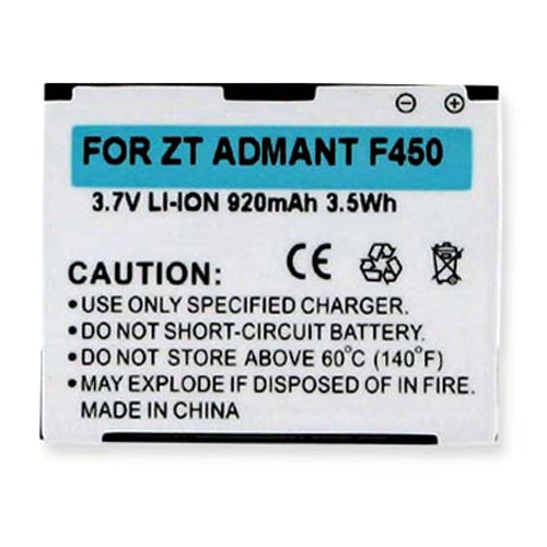 Batteries N Accessories BNA-WB-BLI-1239-.9 Cell Phone Battery - Li-Ion, 3.7V, 920 mAh, Ultra High Capacity Battery - Replacement for ZTE Adamant F450 Battery