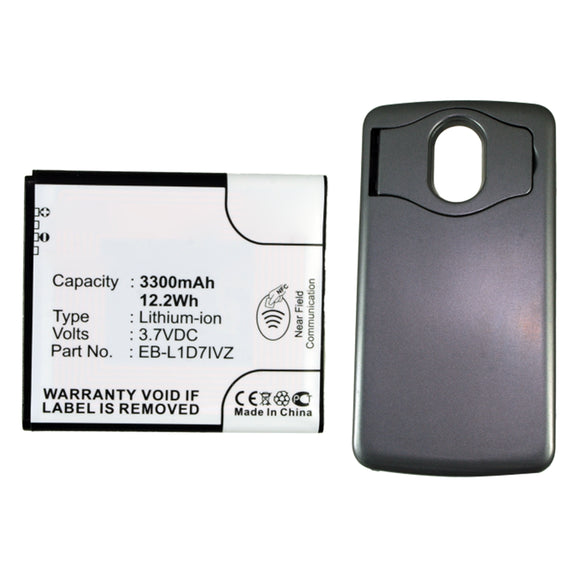 Batteries N Accessories BNA-WB-L13172 Cell Phone Battery - Li-ion, 3.7V, 3300mAh, Ultra High Capacity - Replacement for Samsung EB-L1D7IVZ Battery