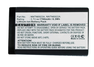 Batteries N Accessories BNA-WB-L8021 2-Way Radio Battery - Li-ion, 3.7V, 1700mAh, Ultra High Capacity Battery - Replacement for Motorola NNTN4655, NNTN4655B, NNTN6923A, SNN5705C, SNN5705D Battery