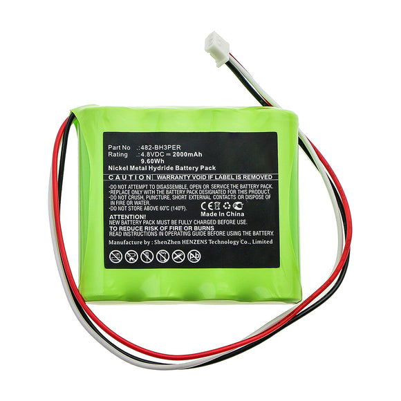 Batteries N Accessories BNA-WB-H10311 Equipment Battery - Ni-MH, 4.8V, 2000mAh, Ultra High Capacity - Replacement for Imada 482-BH3PER Battery