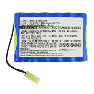 Batteries N Accessories BNA-WB-H15138 Medical Battery - Ni-MH, 14.4V, 3800mAh, Ultra High Capacity - Replacement for NEC Nellcor Puritan Bennett 110273 Battery