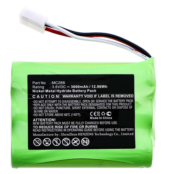 Batteries N Accessories BNA-WB-H10287 Equipment Battery - Ni-MH, 3.6V, 3600mAh, Ultra High Capacity - Replacement for Beamex MC28B Battery