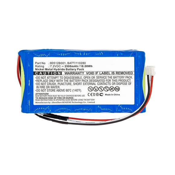 Batteries N Accessories BNA-WB-H10875 Medical Battery - Ni-MH, 7.2V, 2500mAh, Ultra High Capacity - Replacement for Criticare BATT/110280 Battery