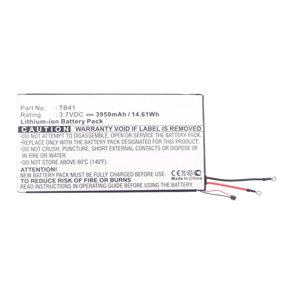 Batteries N Accessories BNA-WB-P16731 Tablet Battery - Li-Pol, 3.7V, 3950mAh, Ultra High Capacity - Replacement for Motorola TB41 Battery