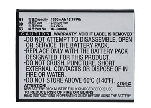 Batteries N Accessories BNA-WB-L3286 Cell Phone Battery - Li-Ion, 3.7V, 1550 mAh, Ultra High Capacity Battery - Replacement for GIONEE BL-C008C Battery