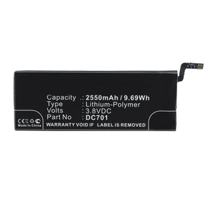 Batteries N Accessories BNA-WB-P3648 Cell Phone Battery - Li-Pol, 3.8V, 2550 mAh, Ultra High Capacity Battery - Replacement for Smartisan DC701 Battery