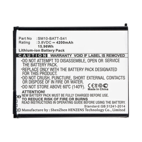 Batteries N Accessories BNA-WB-L14414 Barcode Scanner Battery - Li-ion, 3.8V, 4200mAh, Ultra High Capacity - Replacement for M3 Mobile SM10-BATT-S41 Battery