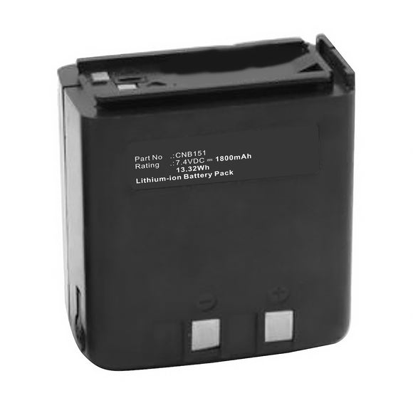 Batteries N Accessories BNA-WB-L18417 2-Way Radio Battery - Li-ion, 7.4V, 1800mAh, Ultra High Capacity - Replacement for Standard Horizon CNB151 Battery
