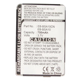 Batteries N Accessories BNA-WB-L16817 Cell Phone Battery - Li-ion, 3.7V, 750mAh, Ultra High Capacity - Replacement for Panasonic EB-BSA10 Battery
