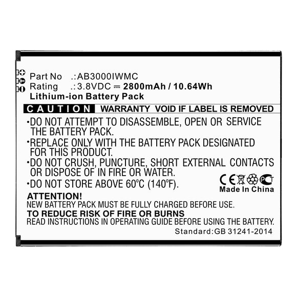 Batteries N Accessories BNA-WB-L14803 Cell Phone Battery - Li-ion, 3.8V, 2800mAh, Ultra High Capacity - Replacement for Philips AB3000IWMC Battery