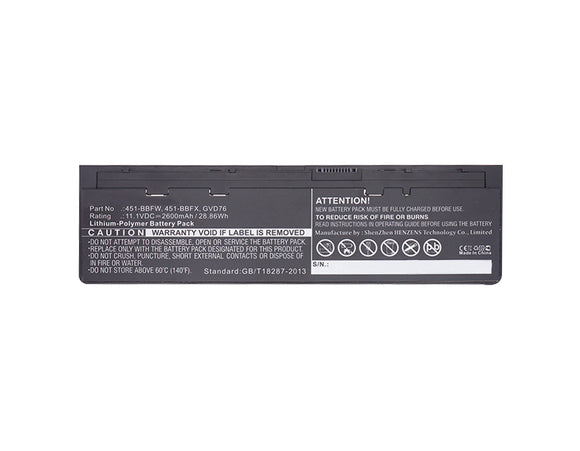 Batteries N Accessories BNA-WB-P4551 Laptops Battery - Li-Pol, 11.1V, 2600 mAh, Ultra High Capacity Battery - Replacement for Dell 451-BBFW Battery