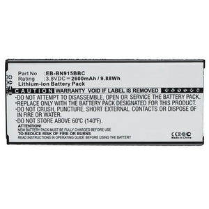 Batteries N Accessories BNA-WB-L4018 Cell Phone Battery - Li-ion, 3.8, 2600mAh, Ultra High Capacity Battery - Replacement for Samsung EB-BN915BBC, EB-BN915BBE, EB-BN915BBK Battery