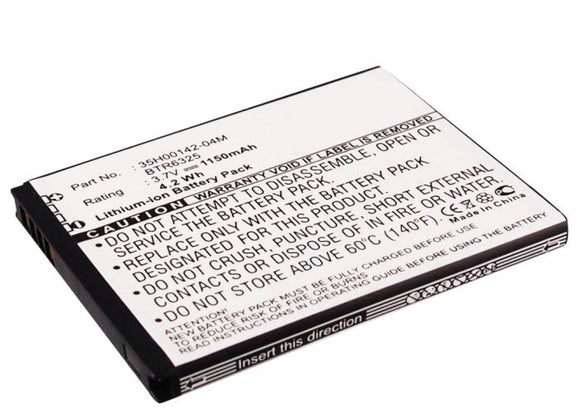 Batteries N Accessories BNA-WB-L3791 Cell Phone Battery - Li-ion, 3.7, 1150mAh, Ultra High Capacity Battery - Replacement for HTC 35H00142-02M, BD42100, BTR6325 Battery